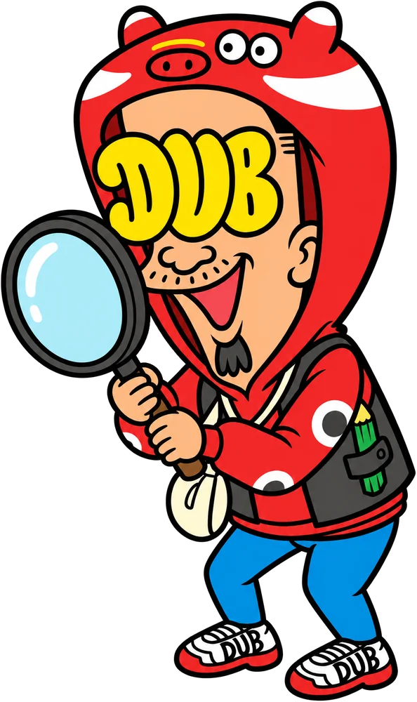 虫眼鏡で探すDUB君